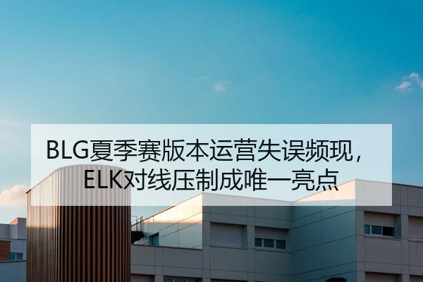BLG夏季赛版本运营失误频现，ELK对线压制成唯一亮点